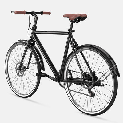 จักรยานไฟฟ้าสไตล์เรโทรน้ำหนักเบา 27 นิ้วพร้อมตีนผี 9 สปีด