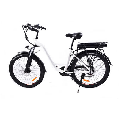 จักรยานไฟฟ้าสำหรับสุภาพสตรีน้ำหนักเบา 7 สปีดน้ำหนักสุทธิ 30 กก. พร้อมโซ่ KMC