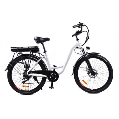 จักรยานไฟฟ้าสำหรับสุภาพสตรีน้ำหนักเบา 7 สปีดน้ำหนักสุทธิ 30 กก. พร้อมโซ่ KMC