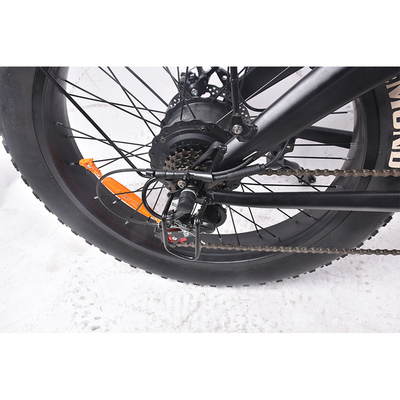 ODM 48V 500W ยางไขมันไฟฟ้าจักรยานเสือภูเขา Shimano 6 Gears สินค้าพับได้ Ebike